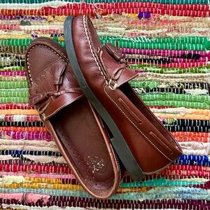 Classic Brown Leather Loafers Boat Shoes